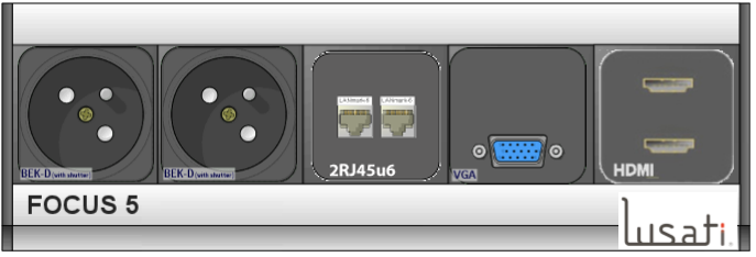 2 PC, 2 RJ45, 1 VGA, 2 HDMI